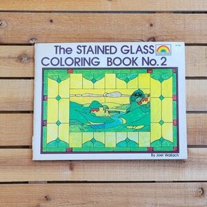 Vintage 1978 Book: The Stained Glass Coloring Book No. 2 by Joel Wallach